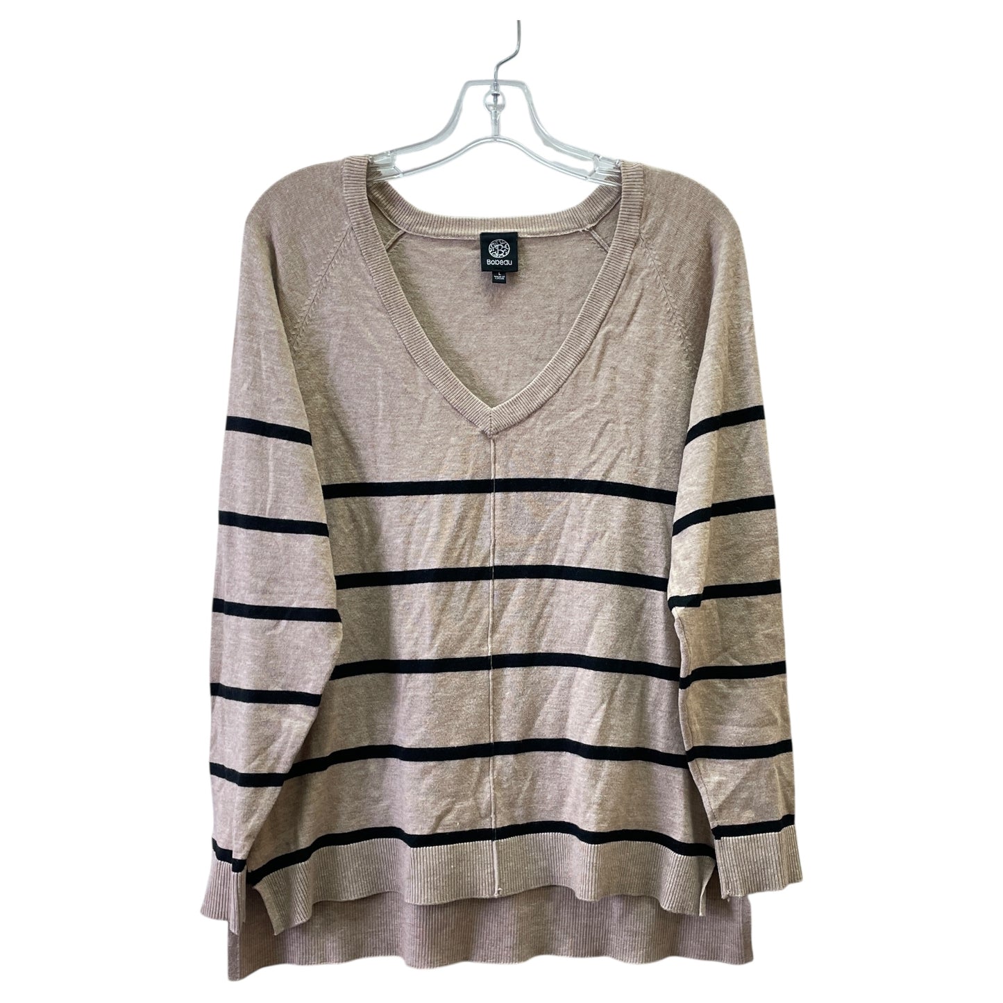 Top Ls By Bobeau In Black & Tan, Size:L