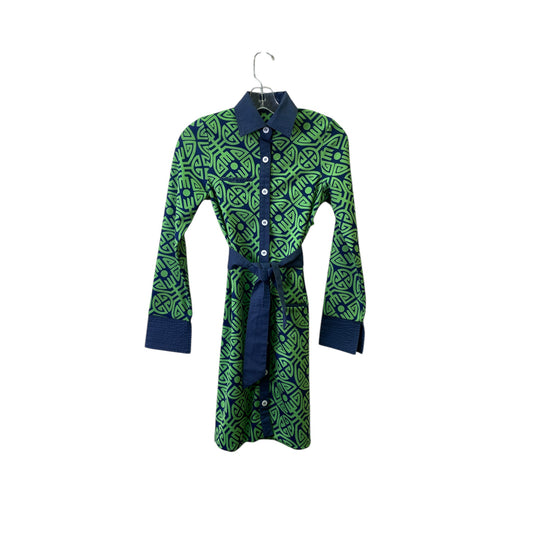 Dress Casual Short By CK Bradley In Blue & Green, Size:Xs