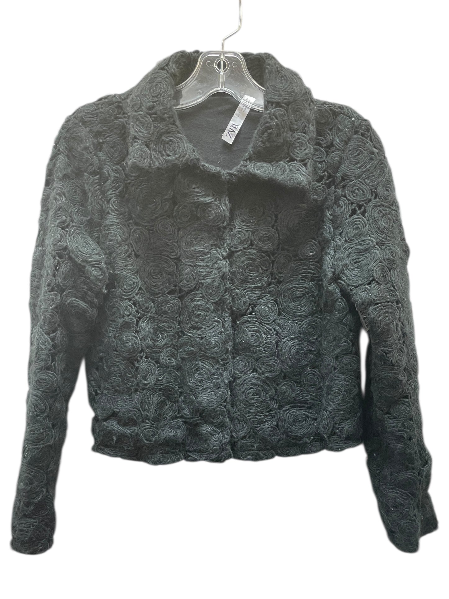Sweater Cardigan By Zara In Black, Size:S