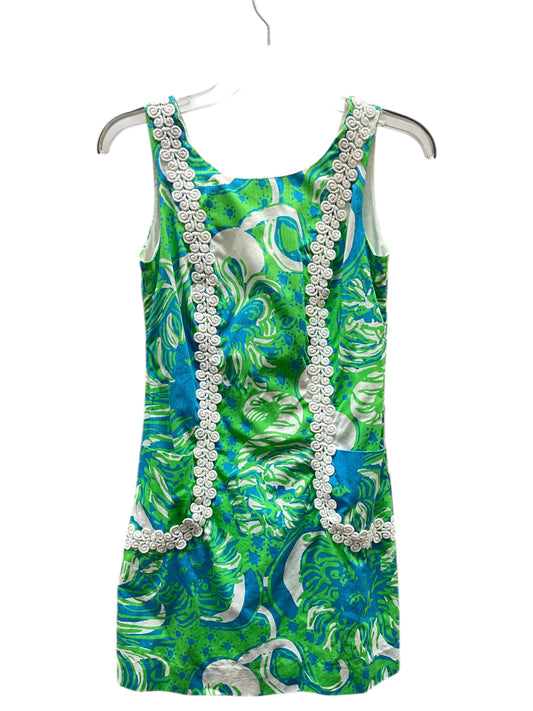 Dress Designer By Lilly Pulitzer In Blue & Green, Size:2