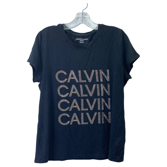 Top Ss By Calvin Klein In Black, Size:Xl