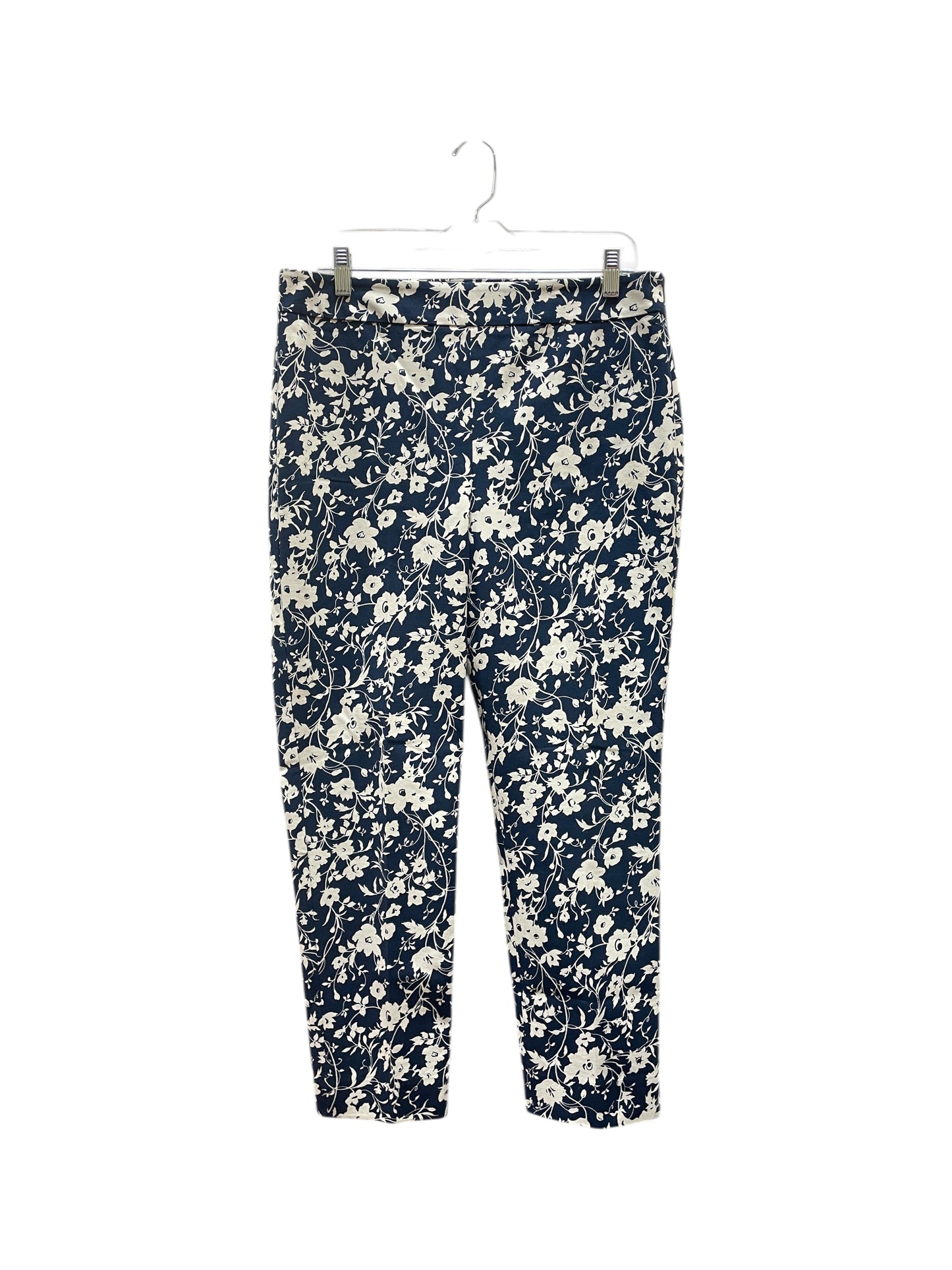 Pants Cropped By Talbots In Blue & White, Size:12P