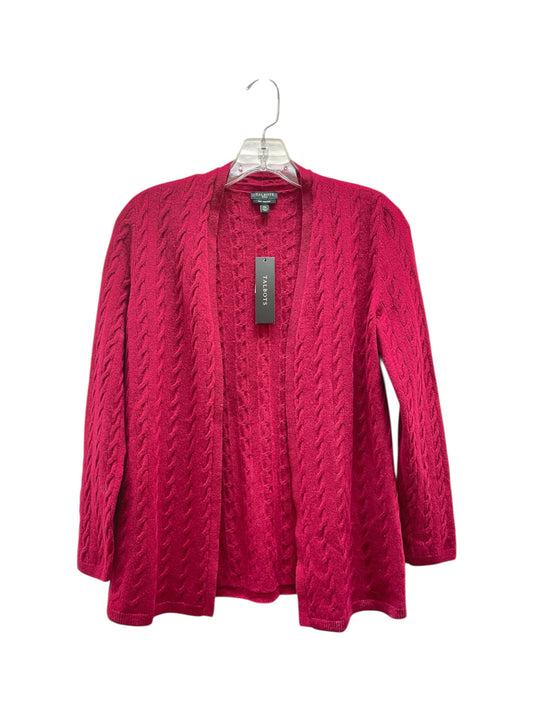 Sweater Cardigan Cashmere By Talbots In Pink, Size:Mp