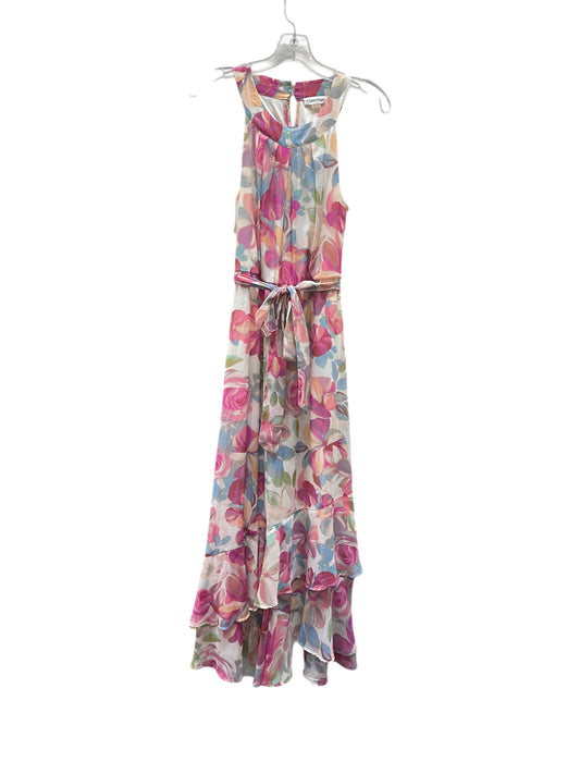 Dress Casual Maxi By Calvin Klein In Floral Print, Size:2