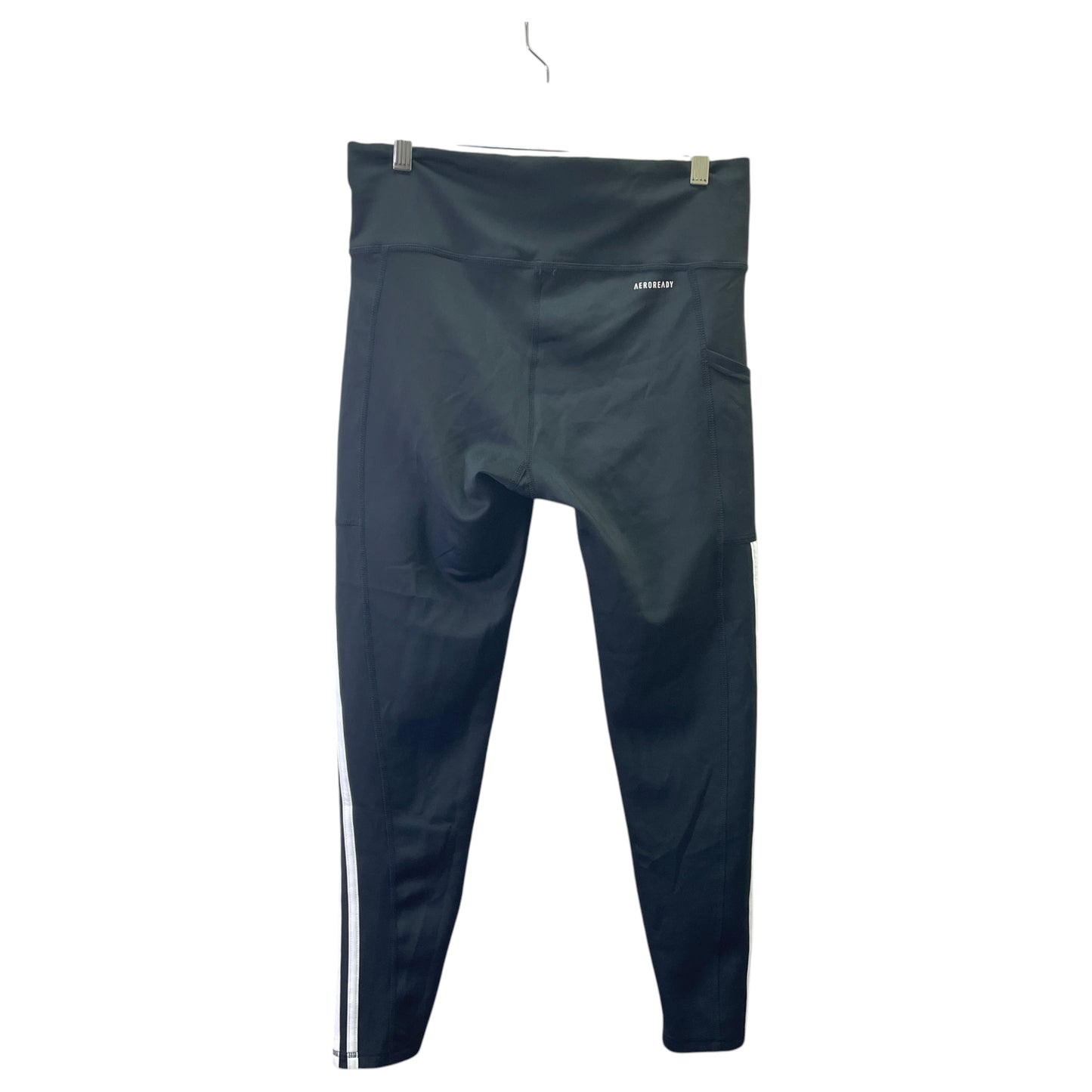 Athletic Leggings By Adidas In Black & White, Size:L