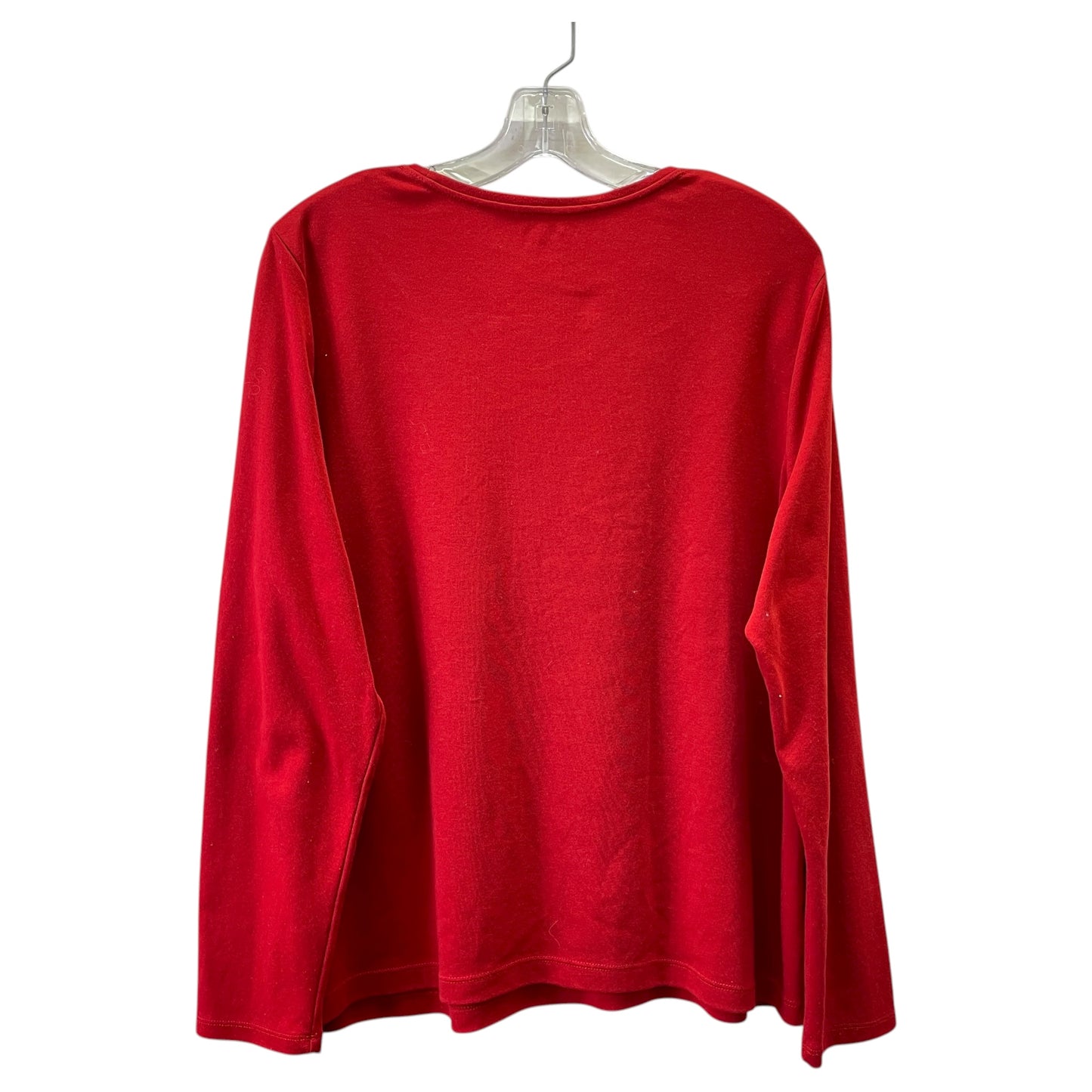 Top Ls By Croft And Barrow In Red & Silver, Size:Xxl