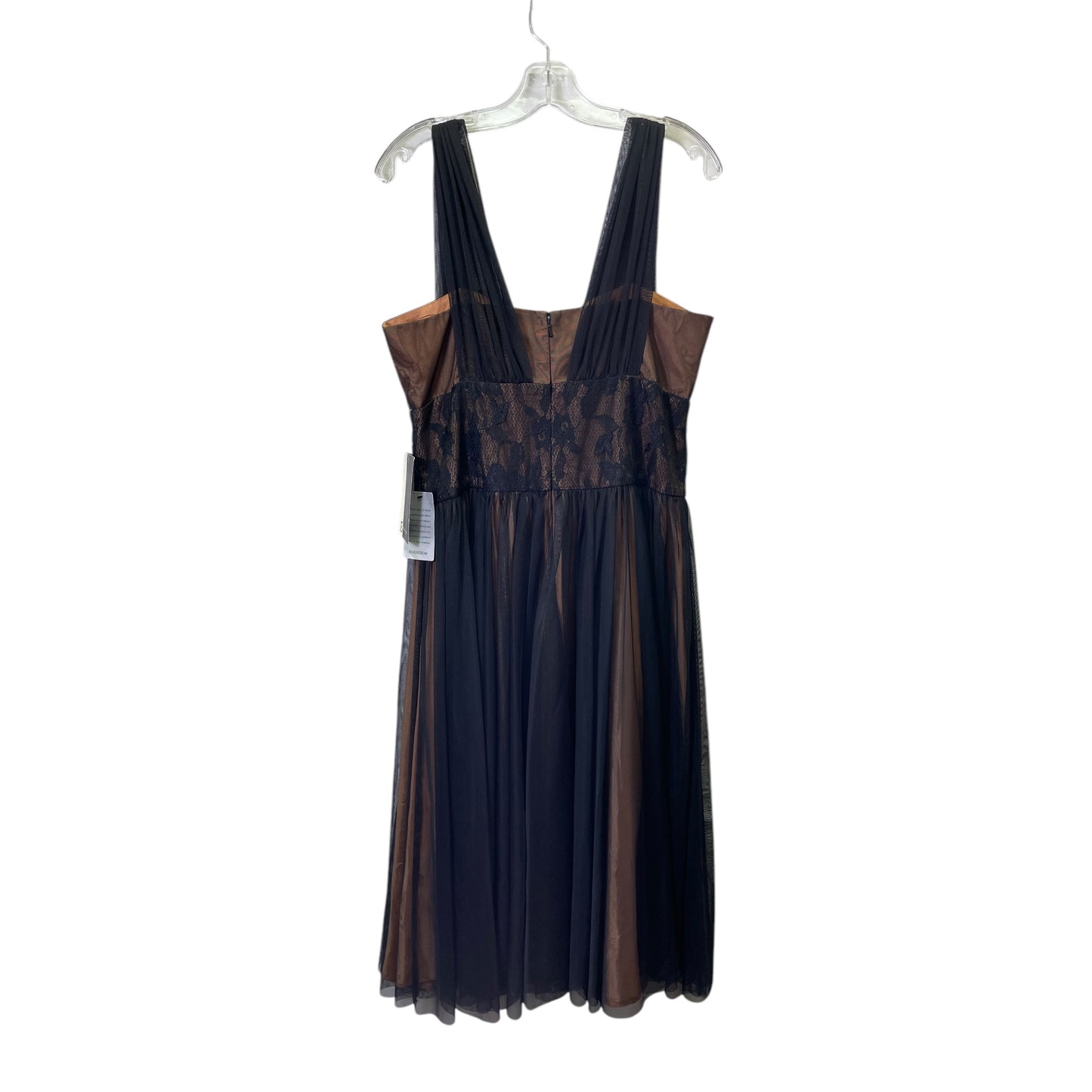 Dress Party Midi By Js Collections In Black & Tan, Size:L