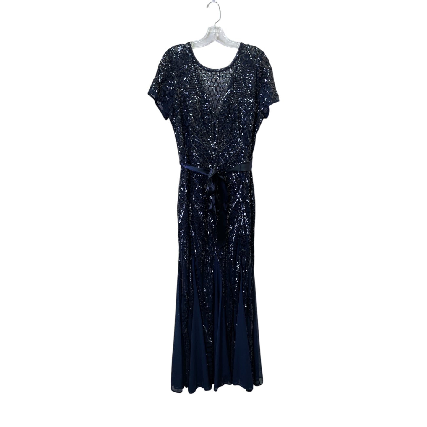 Dress Party Long By R And M Richards In Blue, Size:L