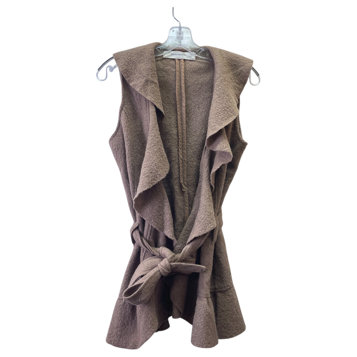 Vest Sweater By ZARAKNIT In Beige, Size:M