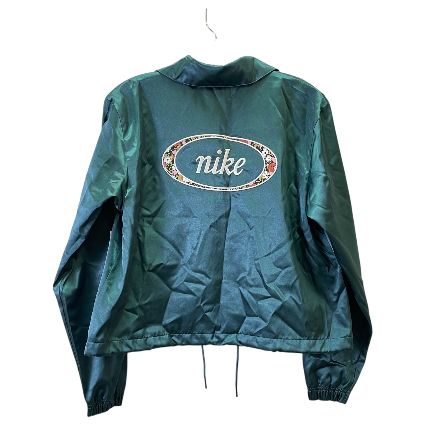Athletic Jacket By Nike In Teal, Size:Xs