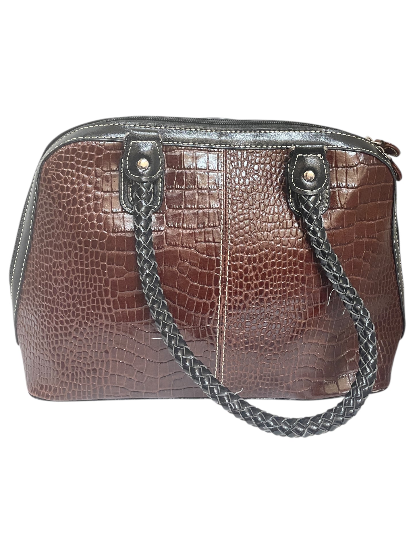 Handbag By Brighton In Black & Brown, Size:Medium