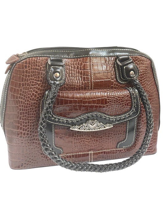 Handbag By Brighton In Black & Brown, Size:Medium