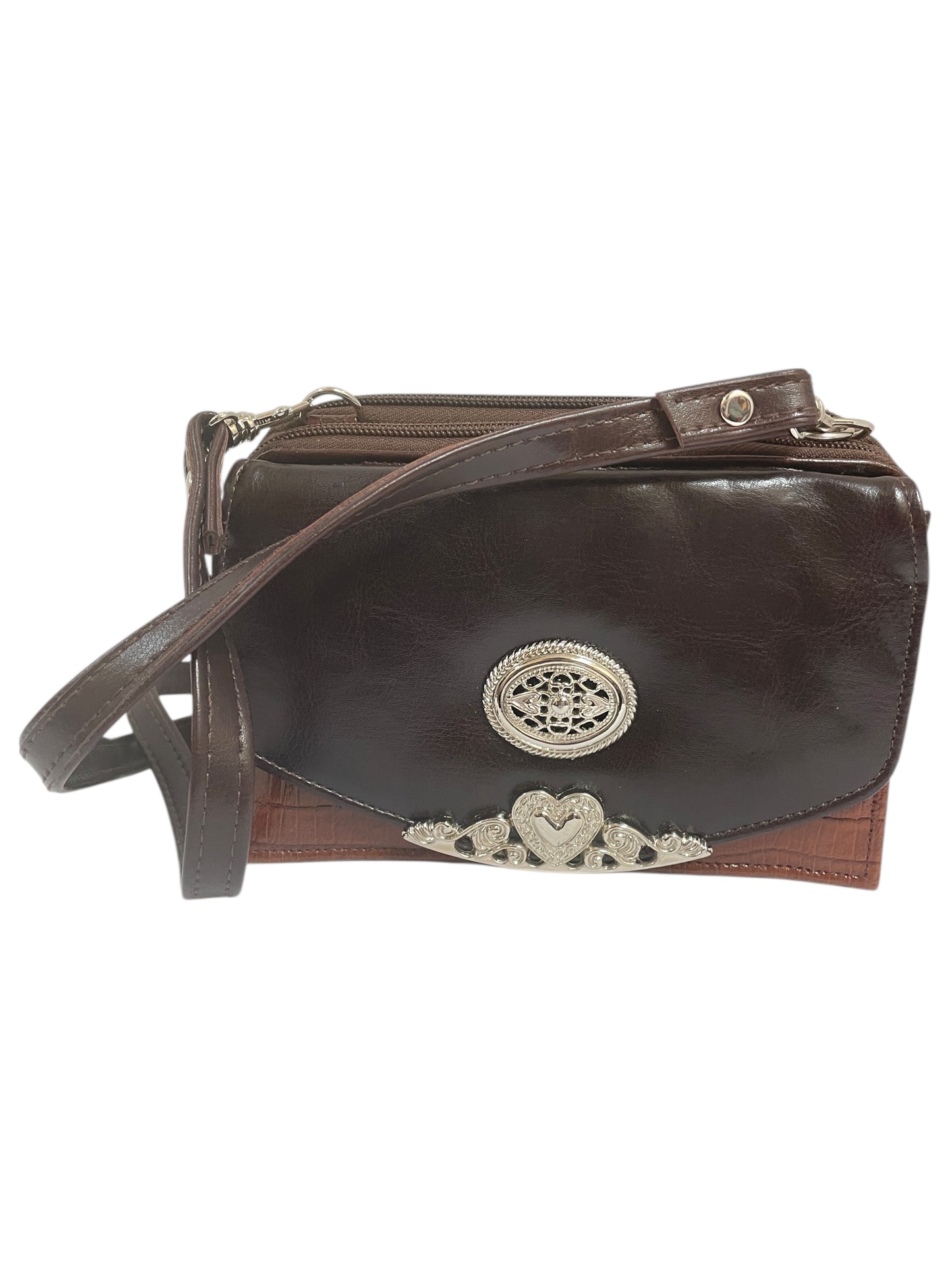Crossbody By Brighton In Black & Brown, Size:Small
