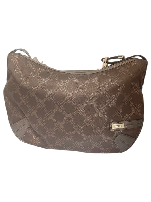 Handbag Designer By Tumi In Brown & Gold, Size:Medium