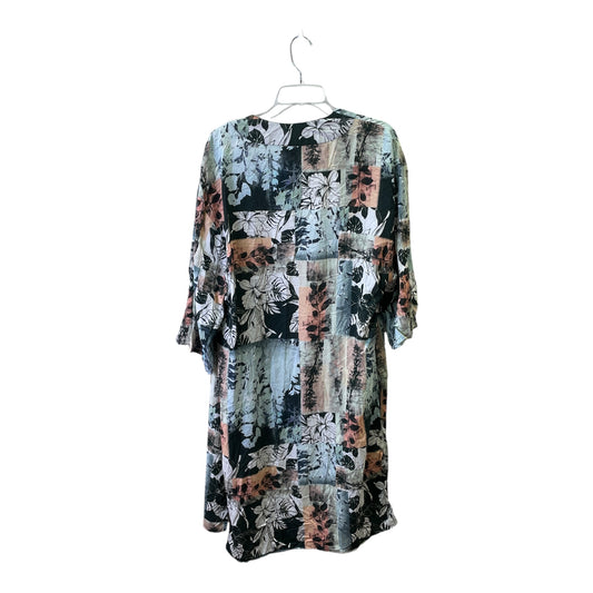 Kimono By Tolani In Orange & Silver