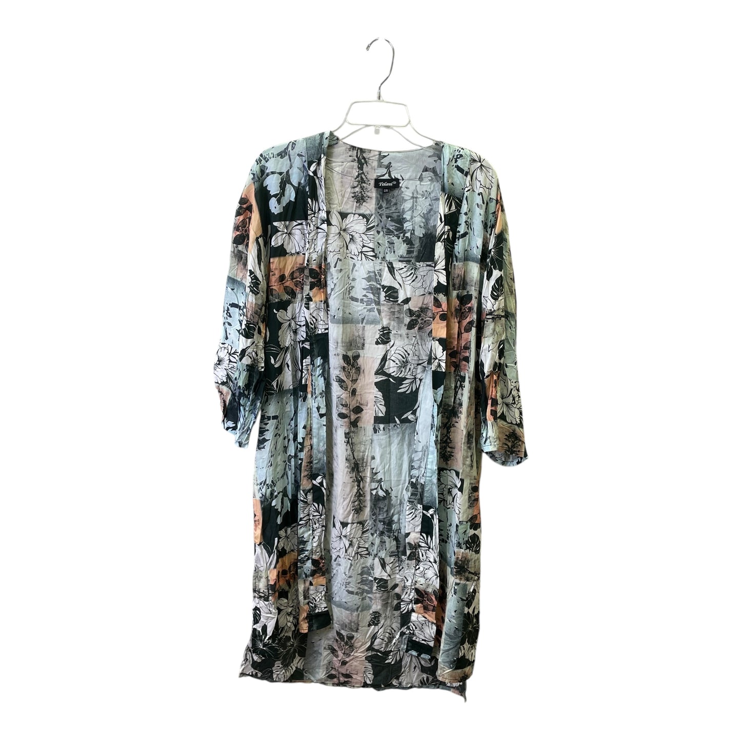 Kimono By Tolani In Orange & Silver