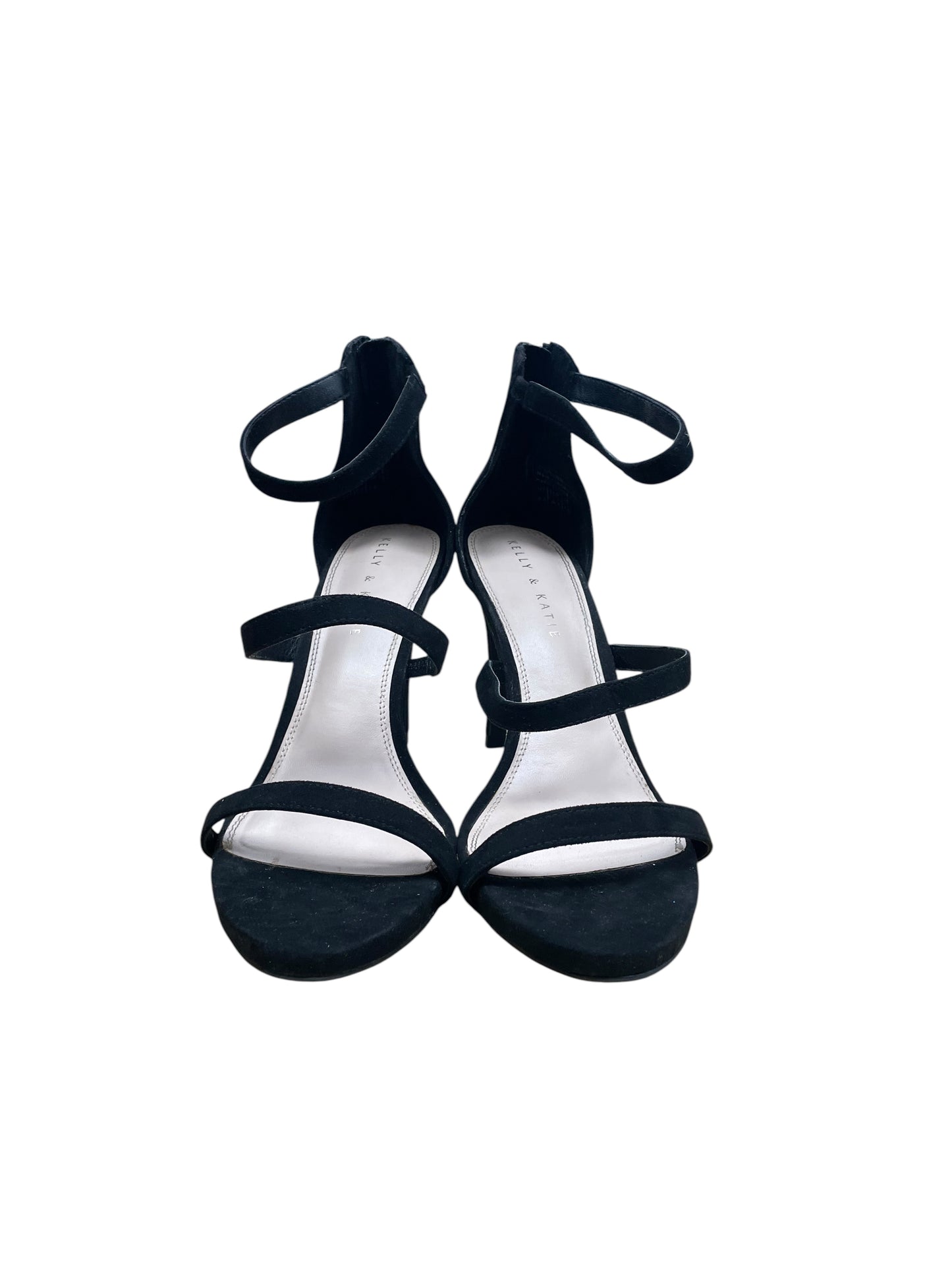 Sandals Heels Stiletto By Kelly And Katie In Black, Size:9.5