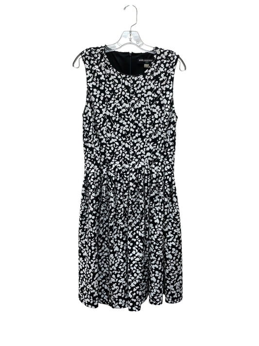 Dress Designer By Karl Lagerfeld In Black & White, Size:L