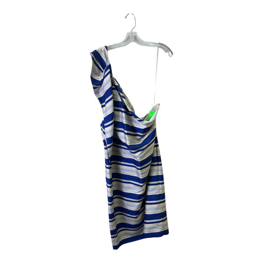Dress Casual Short By Banana Republic In Blue & Cream, Size:L