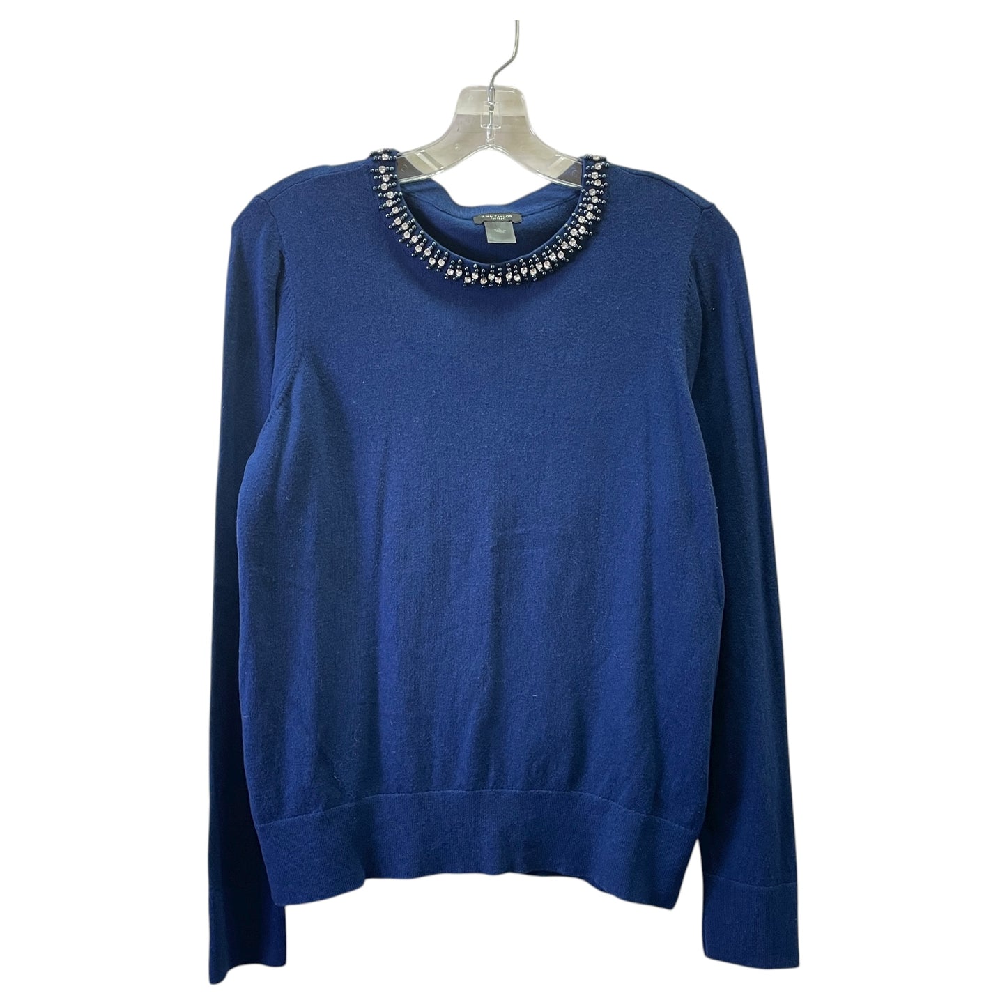 Sweater By Ann Taylor In Blue, Size:L