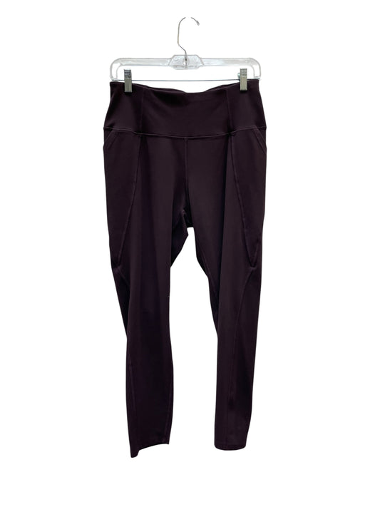 Athletic Leggings By Apana In Maroon, Size:L