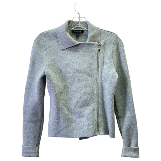 Sweater Cardigan By Ann Taylor In Grey, Size:Xs