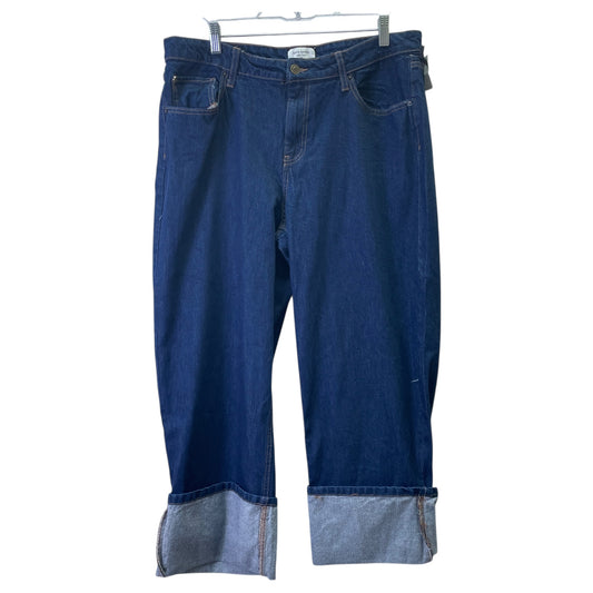 Jeans Wide Leg By Target-Designer In Blue Denim, Size:14