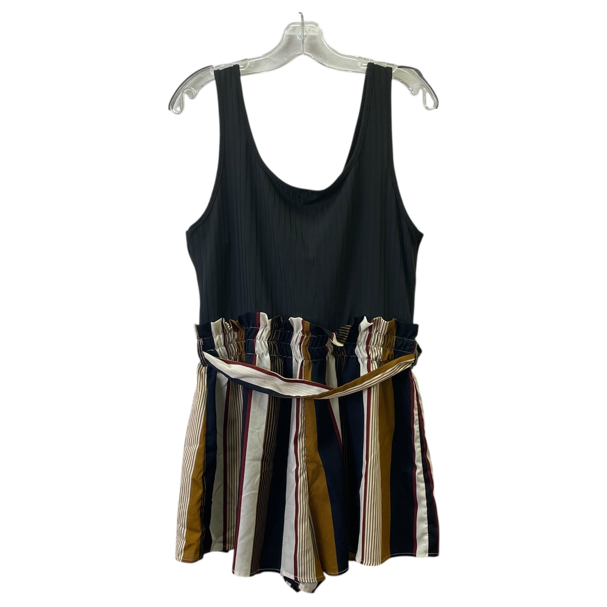 Romper By Shein In Black, Size:1X Romper By Shein In Black, Size:1X