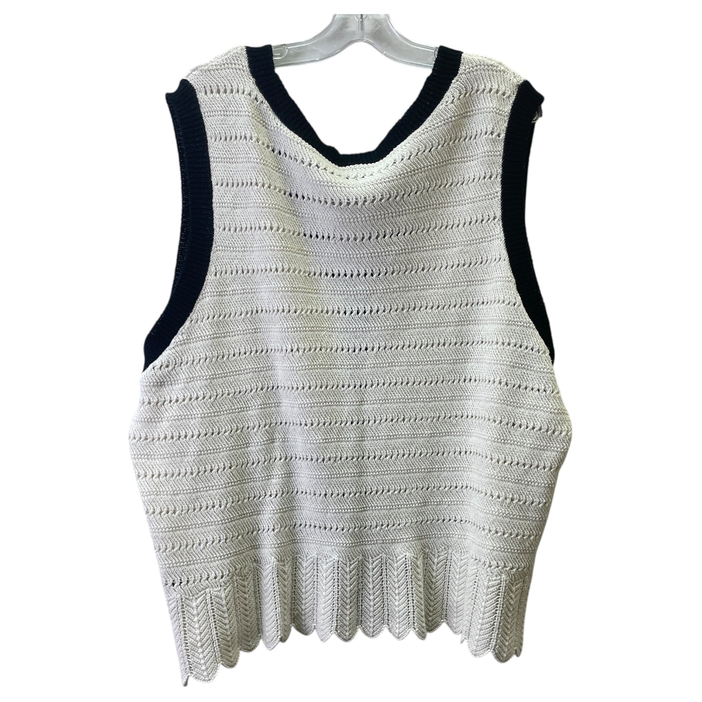 Vest Sweater By Torrid In Black & White, Size:4X