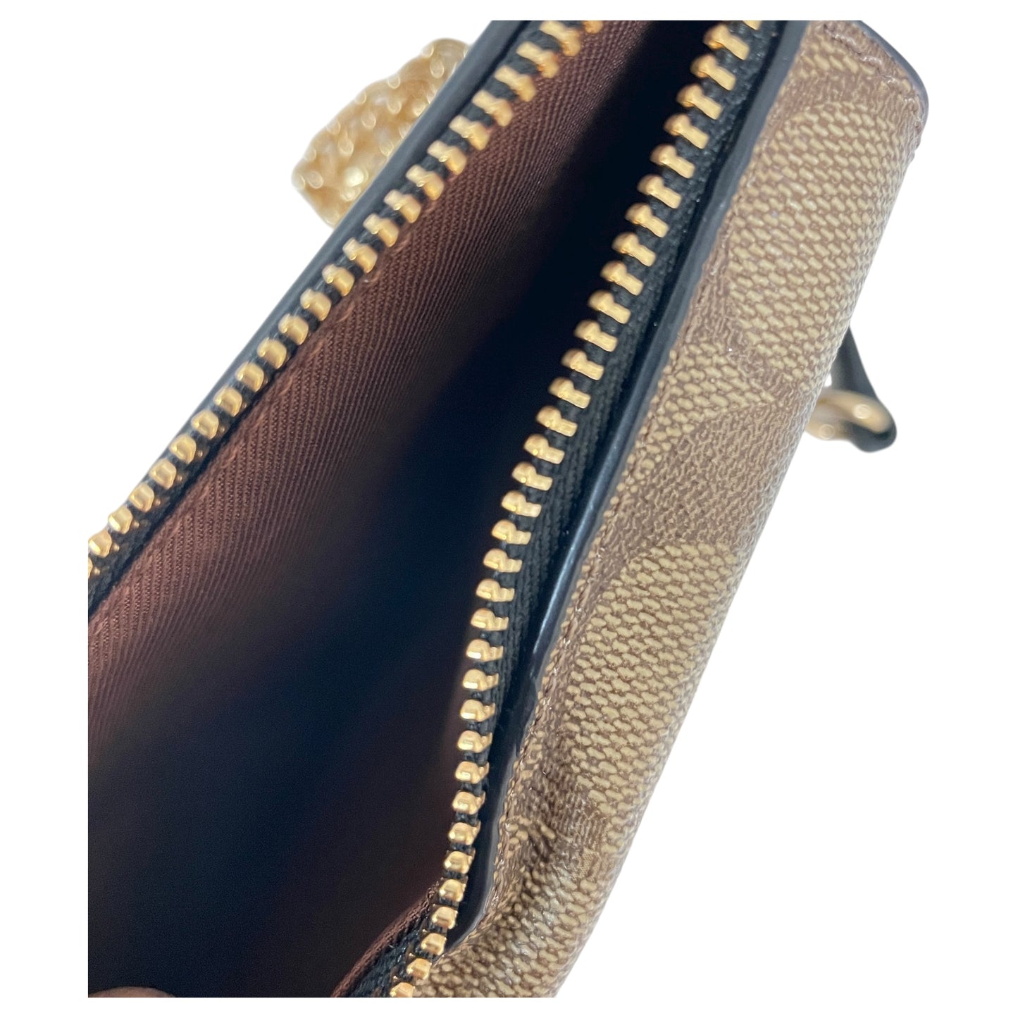 Crossbody Designer By Coach In Black & Brown, Size:Small