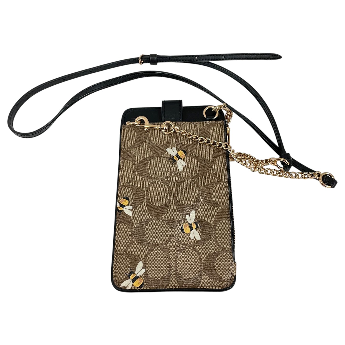 Crossbody Designer By Coach In Black & Brown, Size:Small