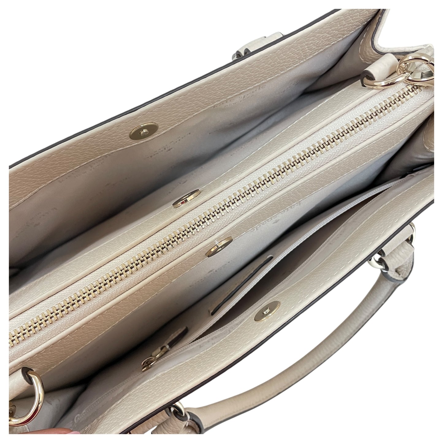 Handbag Designer By Kate Spade In Cream, Size:Large