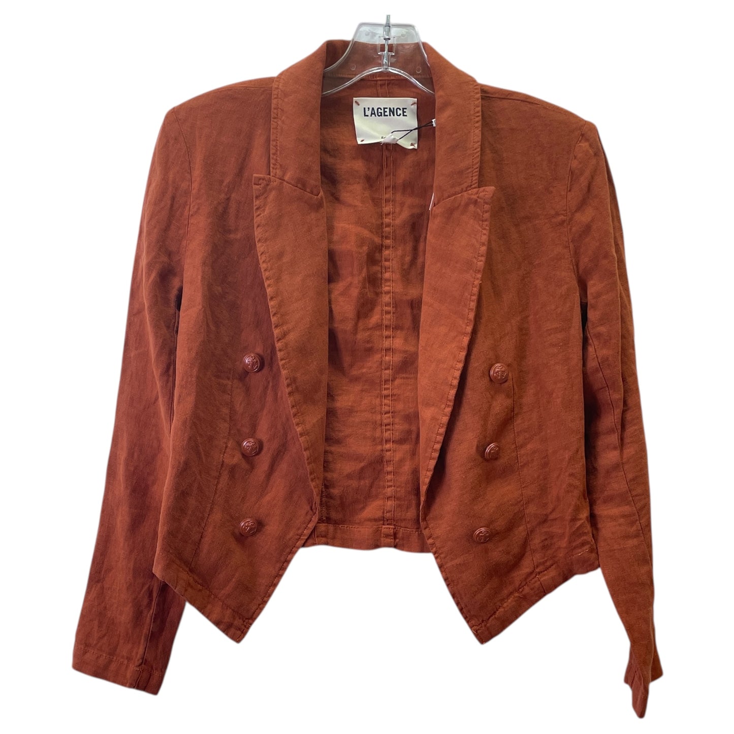 Blazer By L Agence In Orange, Size:S