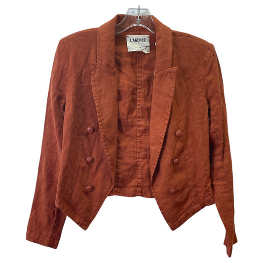 Blazer By L Agence In Orange, Size:S