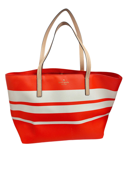 Tote Designer By Kate Spade In Orange, Size:Large