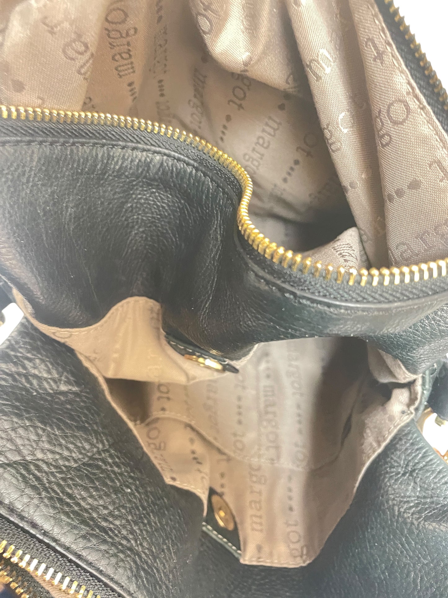 Crossbody Leather By Margot In Black, Size:Large