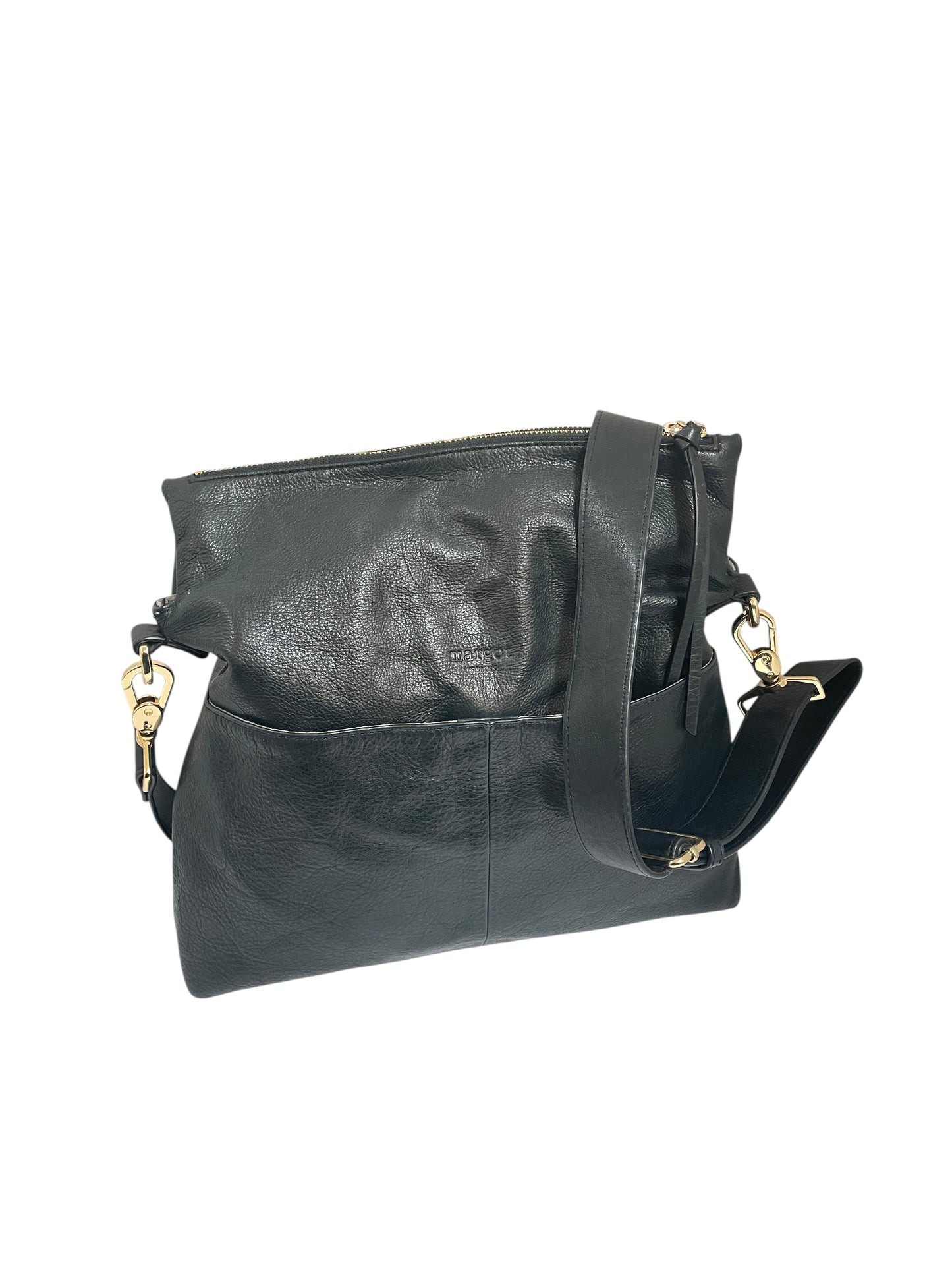 Crossbody Leather By Margot In Black, Size:Large