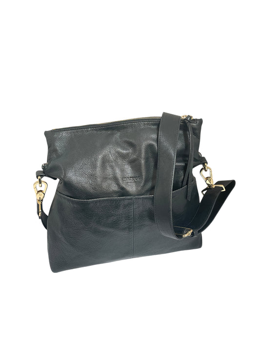 Crossbody Leather By Margot In Black, Size:Large