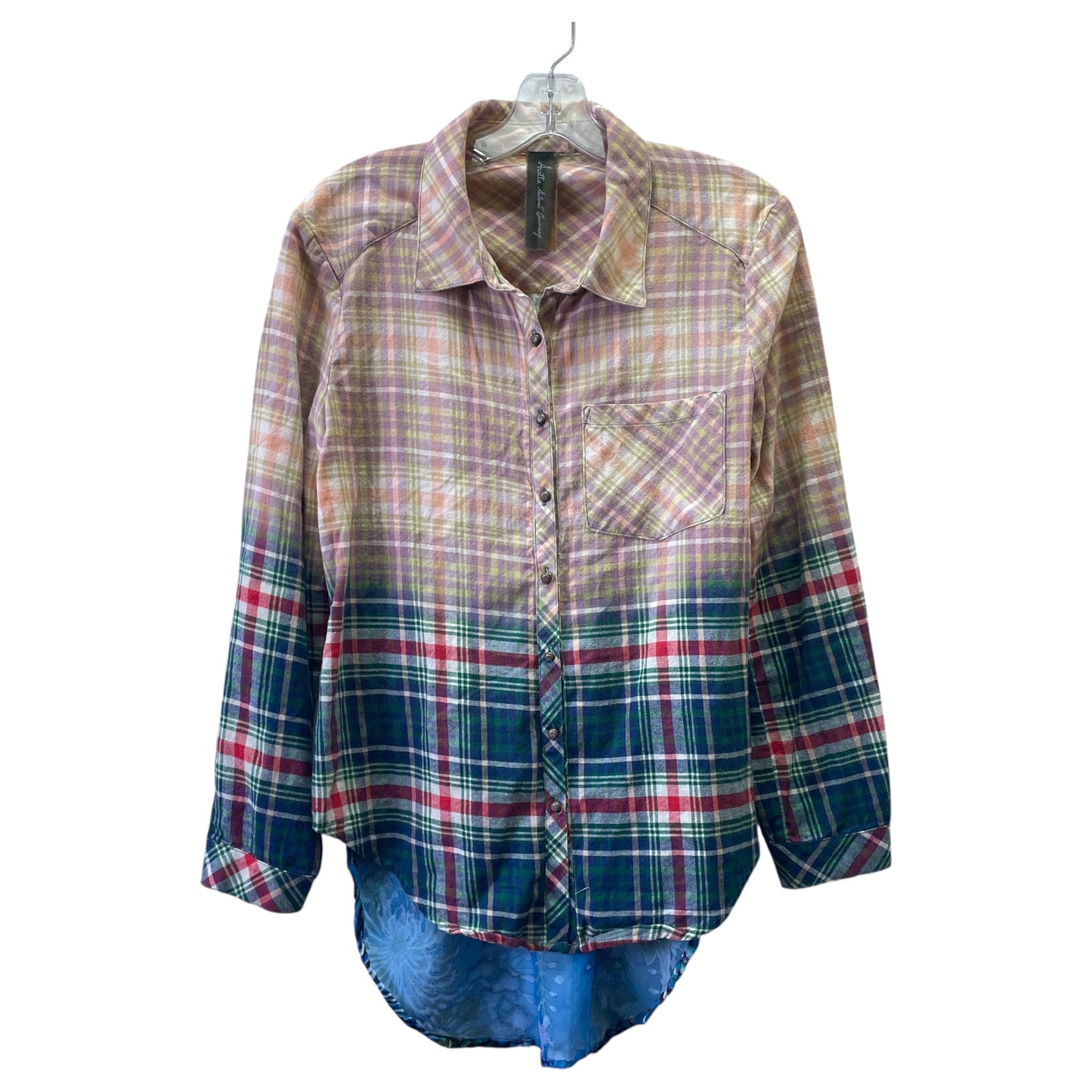 Top Ls By ARATTA SILENT  JOURNEY In Plaid Pattern, Size:M