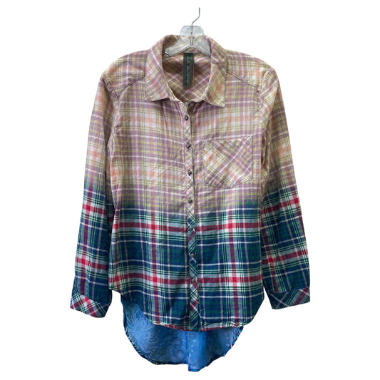 Top Ls By ARATTA SILENT  JOURNEY In Plaid Pattern, Size:M