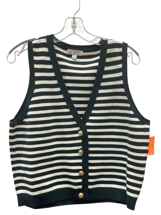 Vest Sweater By J. Crew In Black & Cream, Size:Xl