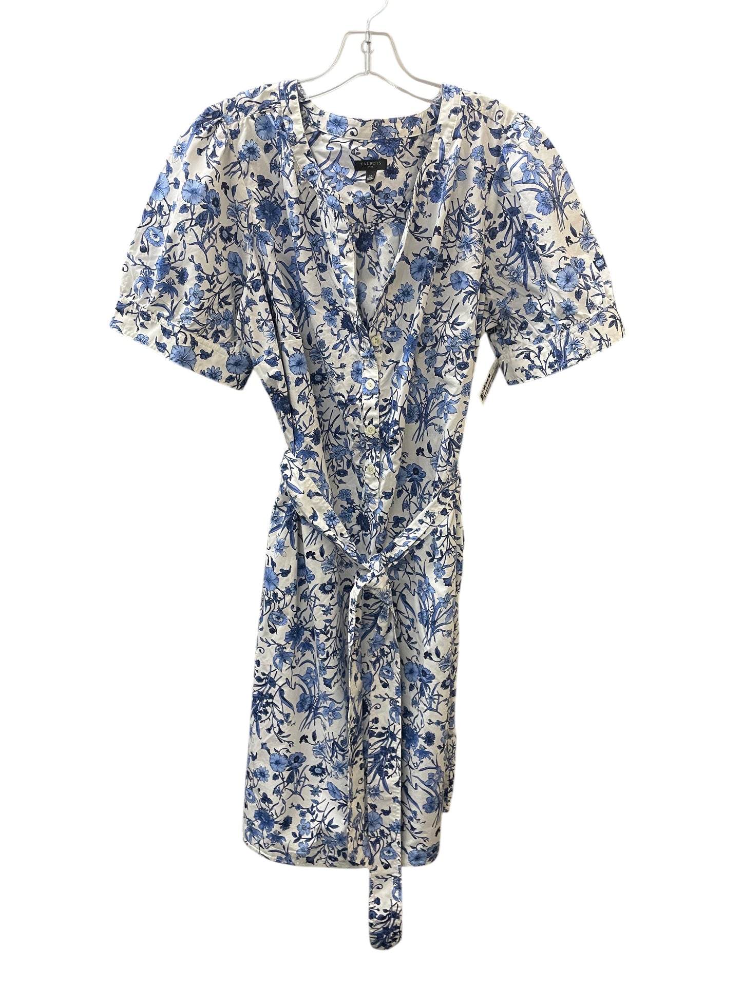 Dress Casual Midi By Talbots In Blue, Size:1X