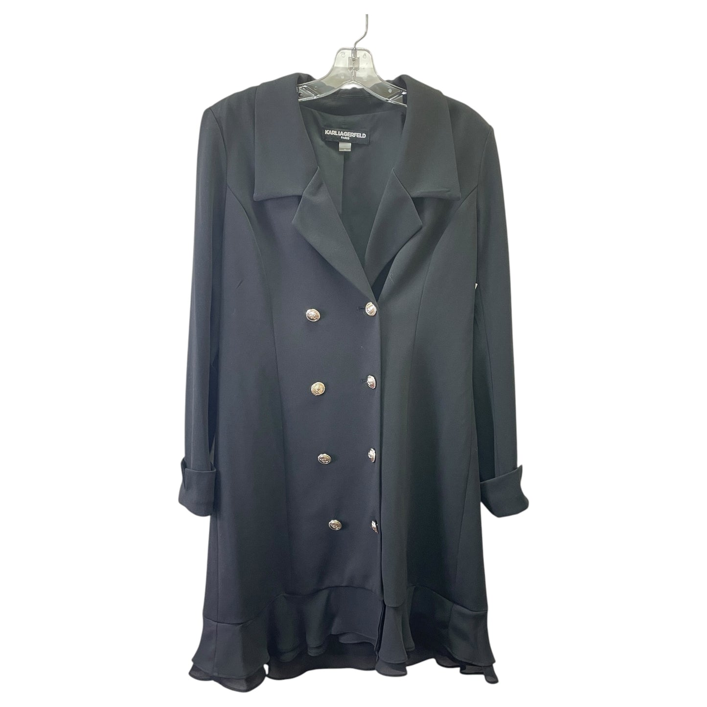 Dress Designer By Karl Lagerfeld In Black, Size:M