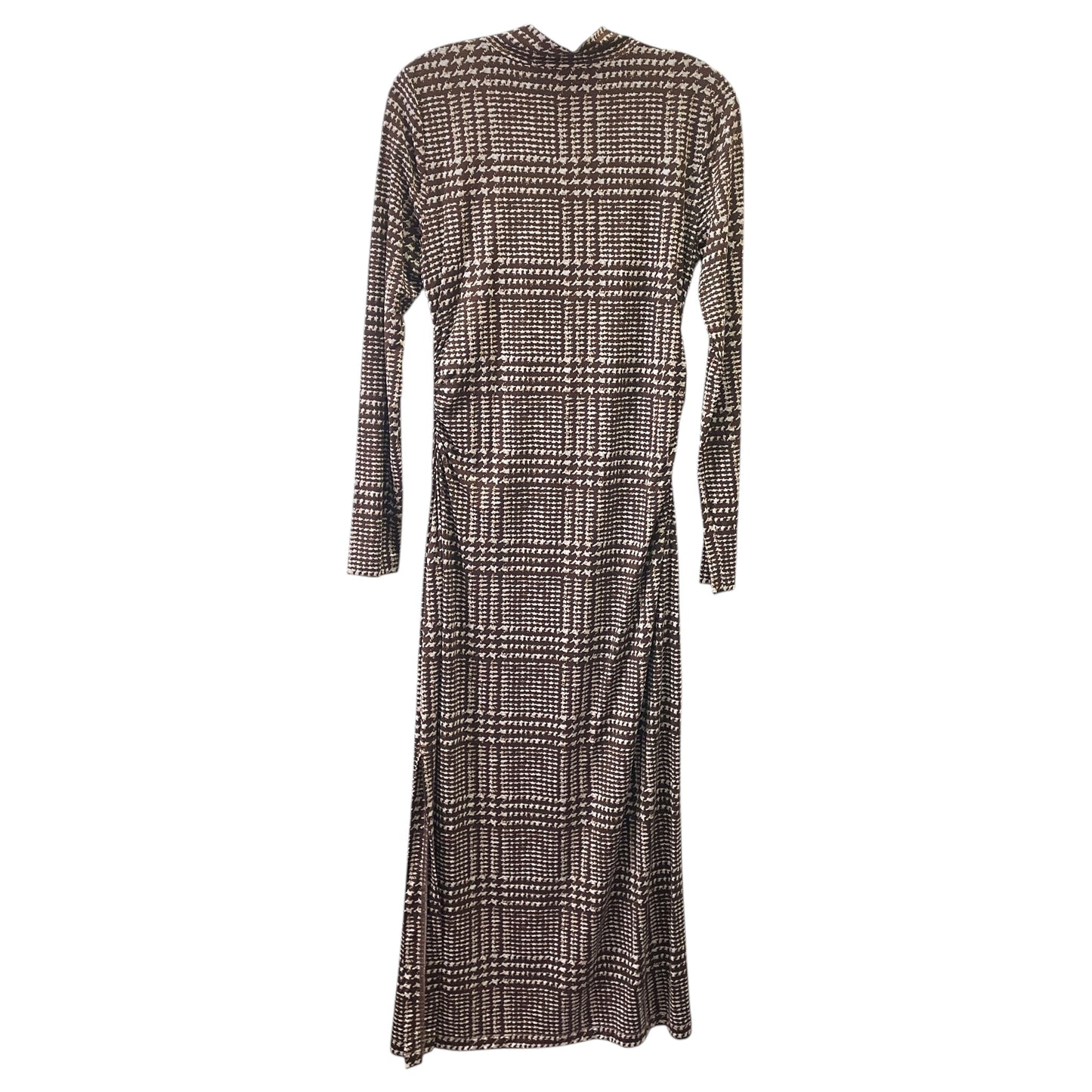 Dress Casual Maxi By Loft In Brown & Cream, Size:M