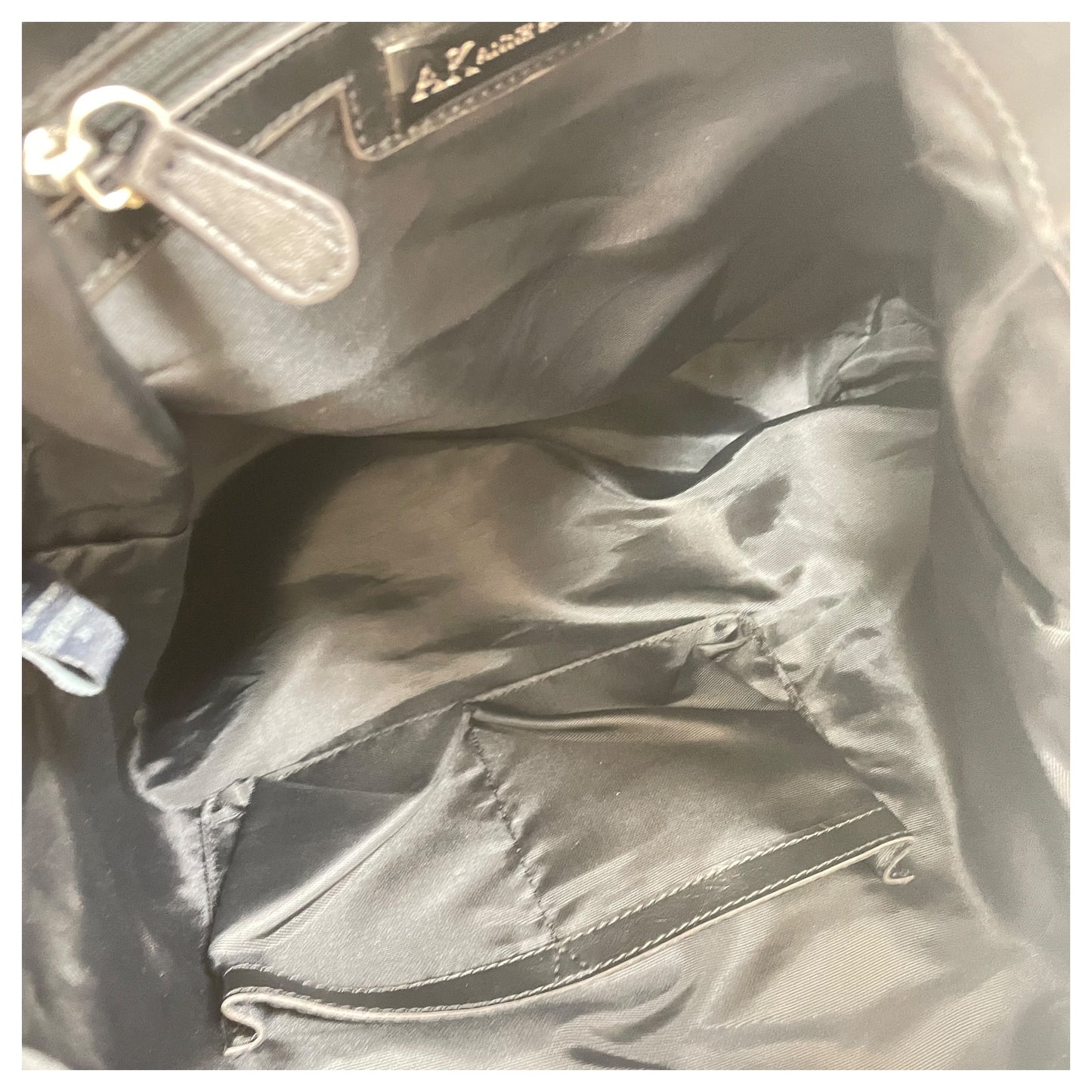 Handbag Leather By Anne Klein In Black, Size:Large