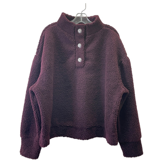 Sweatshirt Collar By Express In Maroon, Size:Xl