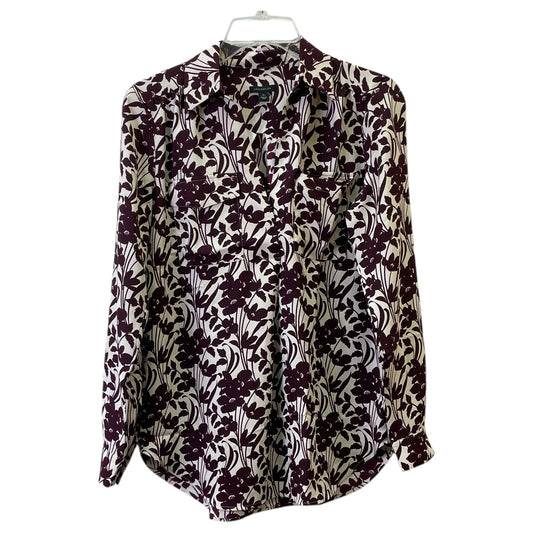 Top Ls By Ann Taylor In Maroon, Size:Xs