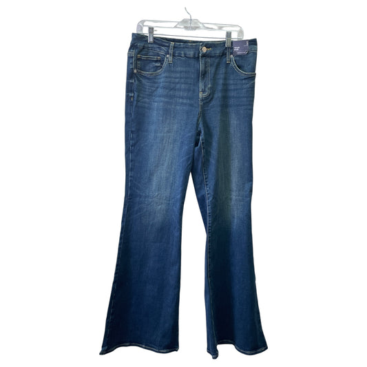 Jeans Boot Cut By Express In Blue Denim, Size:12