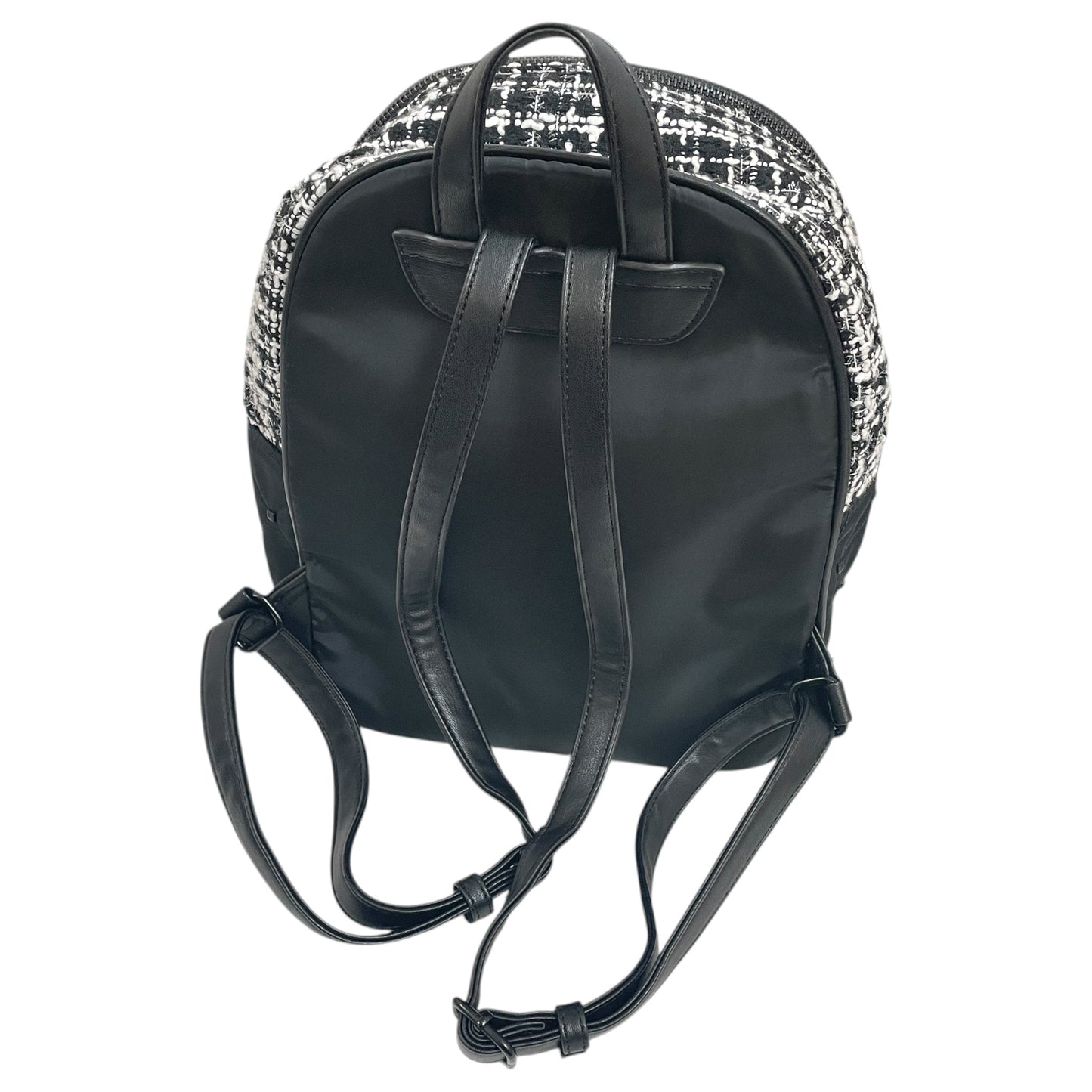 Backpack By Badgley Mischka In Black & White, Size:Medium