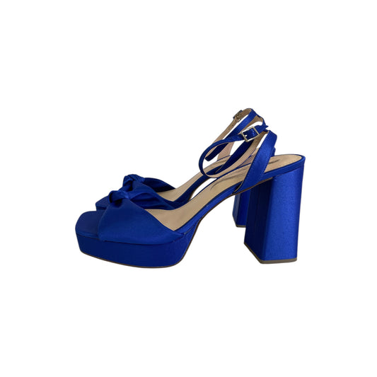 Shoes Heels Platform By Nina In Blue, Size:9.5